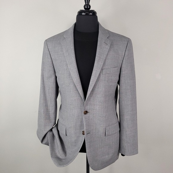 J.CREW Other - J Crew Blazer Mens 42R Gray Wool Sharkskin Voyager Thompson Sport Coat Jacket